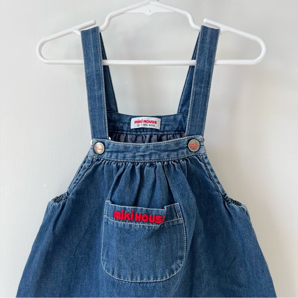 Toddler Miki House Denim Jumper Dress w/Adjustable Straps - Picture 4 of 12